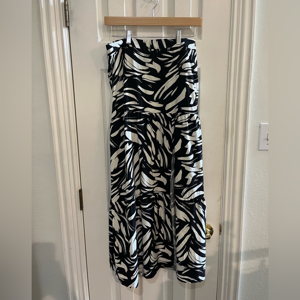 Bwear Maxi Black and White Skirt with Slit